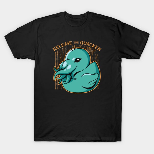 Release the Quacken // Cute Rubber Duckie Kraken T-Shirt by Now Boarding